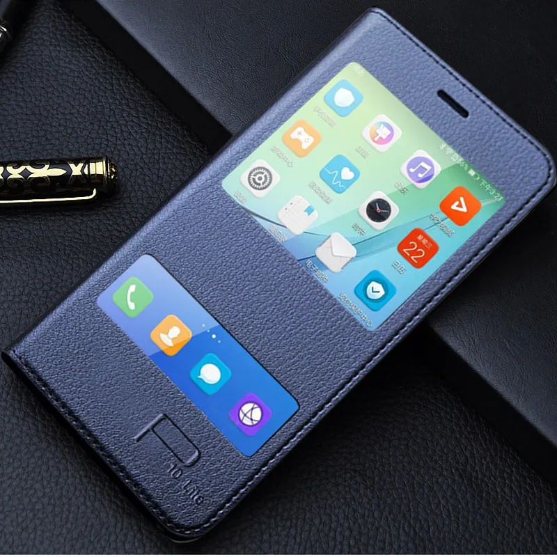 Для Huawei P10 lite чехол откидная крышка для P9 Lite Флип кожаный окно роскошь p10lite |