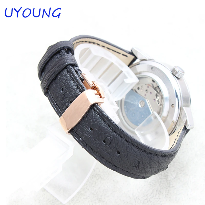 Ремешок из кожи страуса для мужских и женских часов аксессуары браслет высокое