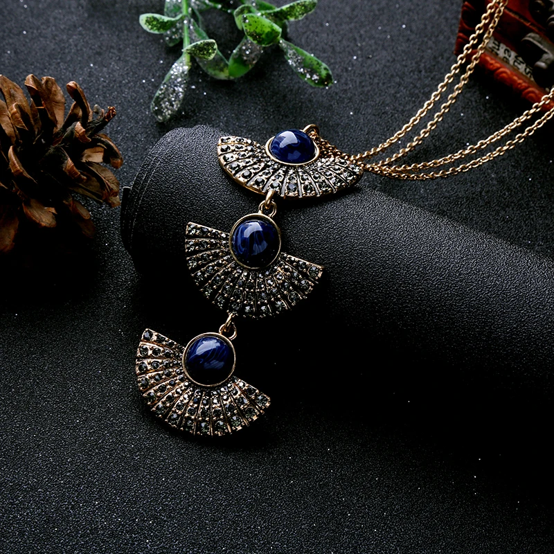 Себе нескольких Слои Gem сектор этнические длинные подвеска свитер Цепочки и