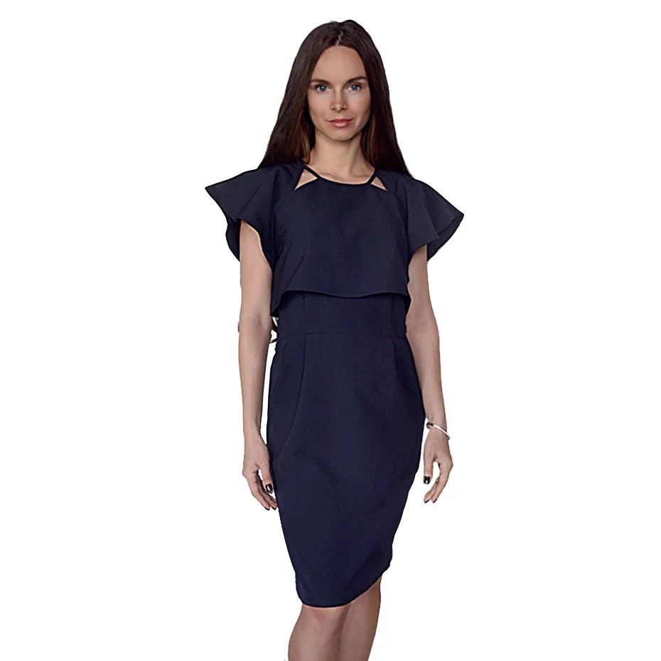 Для женщин 2018 Лето Винтаж платье женские осенние дамы миди деловая модельная