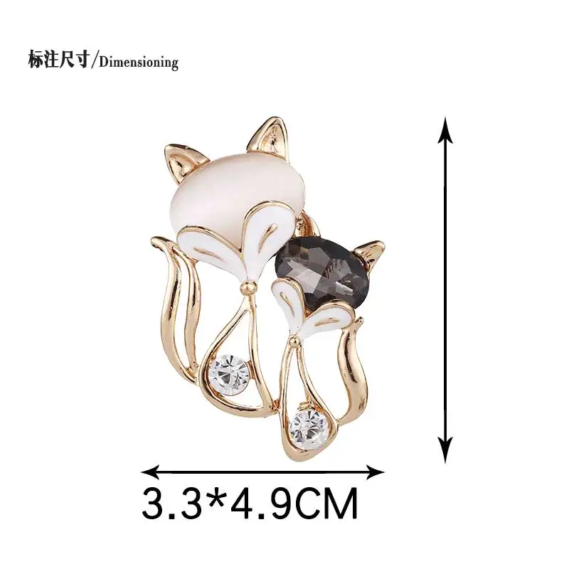 Сексуальные булавки со стразами в виде лисички и броши для женщин брошь Лисичка с
