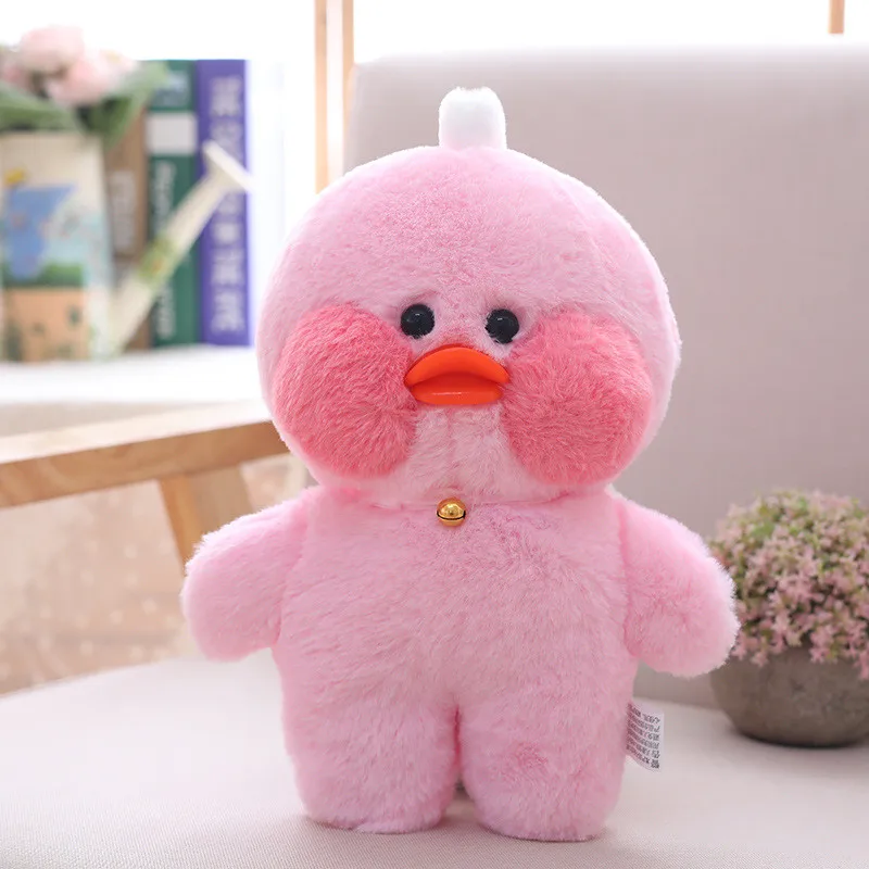 1 Lalafanfan Kawaii кафе желтая утка плюшевая игрушка милая плюшевая игрушка животное кукла Детская плюшевая игрушка детский подарок на день рождения 30 см - Цвет: 1