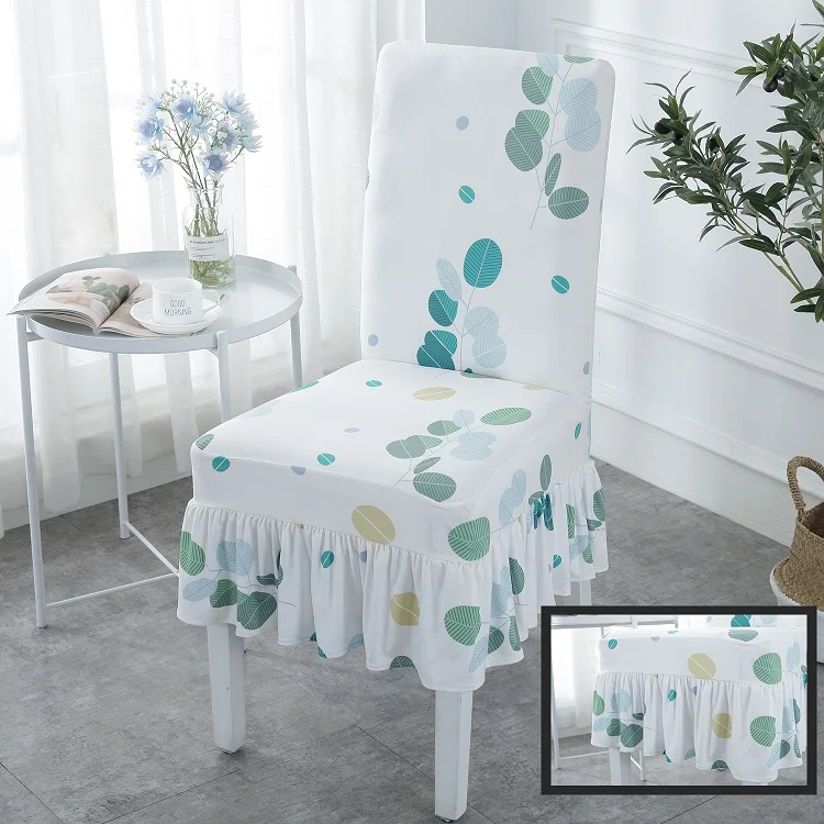 ChairCoversPattern14 Новое поступление Универсальный Ruched спандекс чехлы для стульев эластичные чехлы на кресла Банкетный обеденный стул протектор сиденья свадьба - Цвет: ChairCoversPattern14
