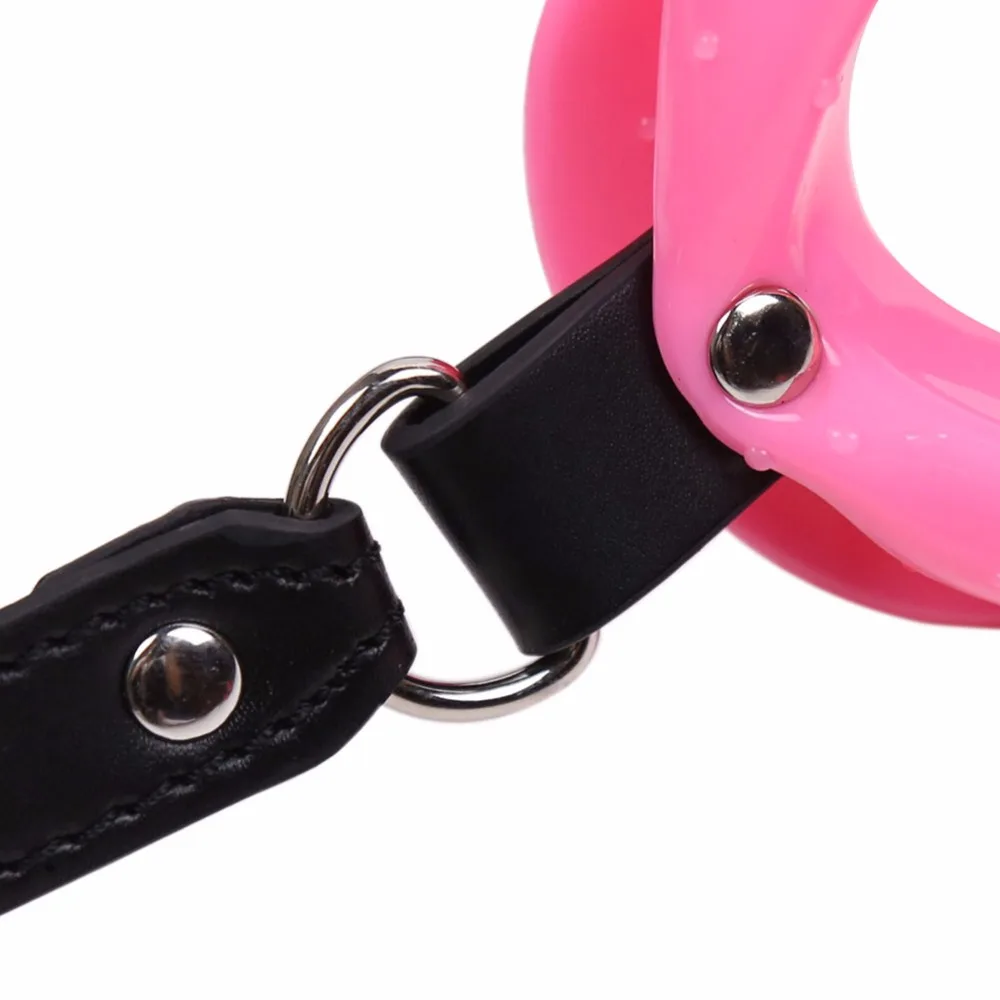 Секс игрушка БДСМ фетиш кожа резиновые губы O Ring открытый рот кляп Связывание