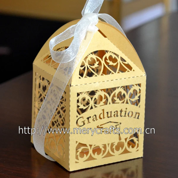 

graduation souvenirs,laser cut paper graduation boxes for party