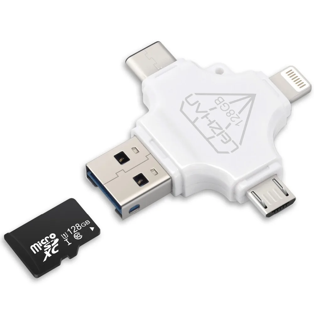 Флеш накопитель LEIZHAN для iphone XR X SE 128 ГБ флеш 64 USB C карта памяти флешка 32GBB Micro U диск 16