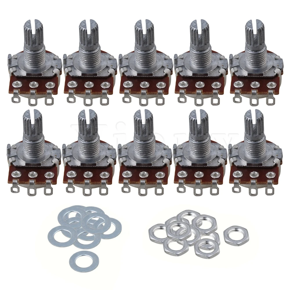 Хром A100k 15 мм потенциометр для гитары электрогитары набор из 10|guitar potentiometer|electric