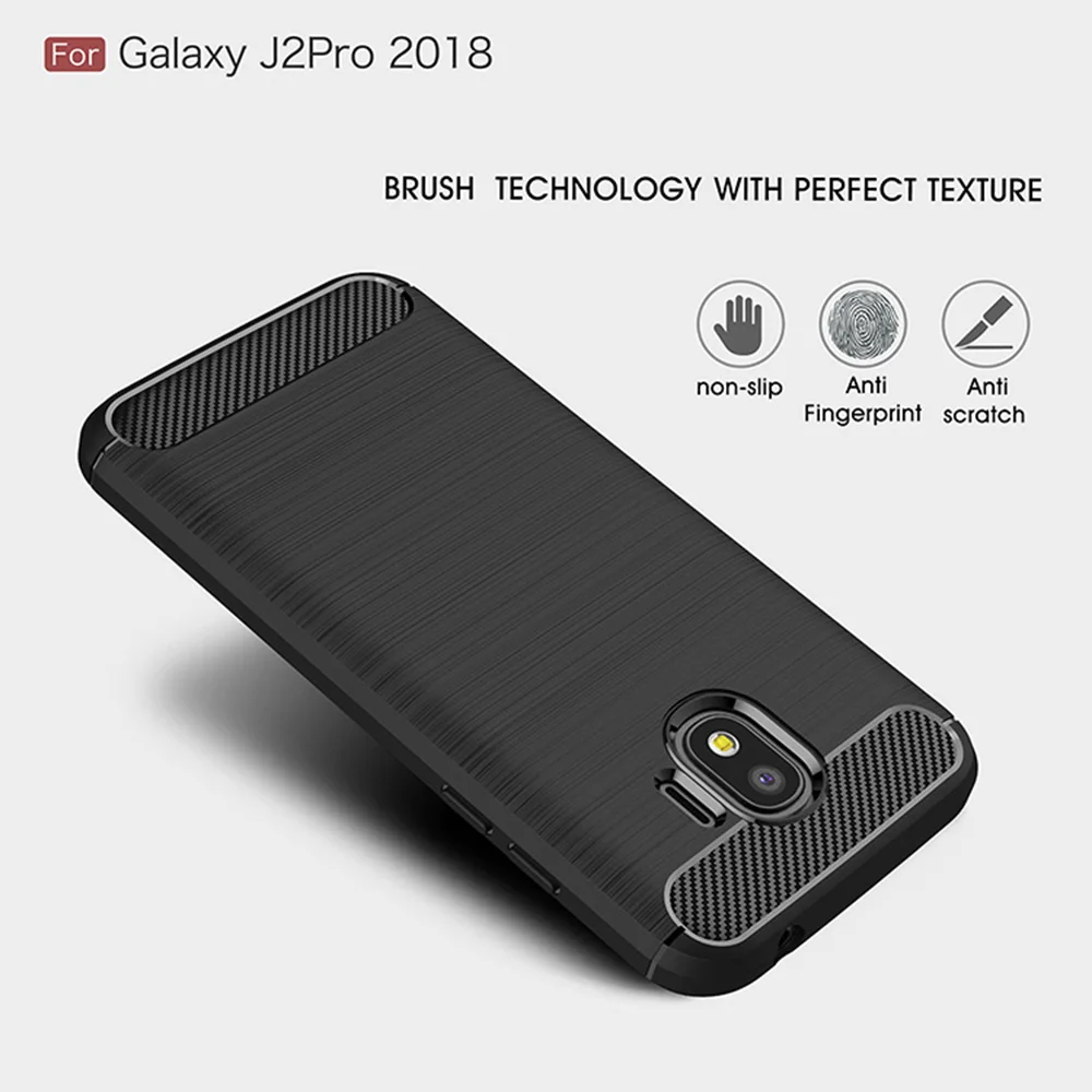 Мягкий чехол из углеродного волокна для Samsung Galaxy J2 Pro 2018 чехлы телефонов J250F ZGAR |