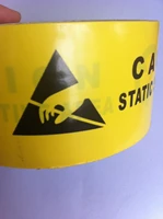 5x 4 8cm 20m floor warning adhesive tape work area caution tape abrasion proof static sensitive area esd yellowblack