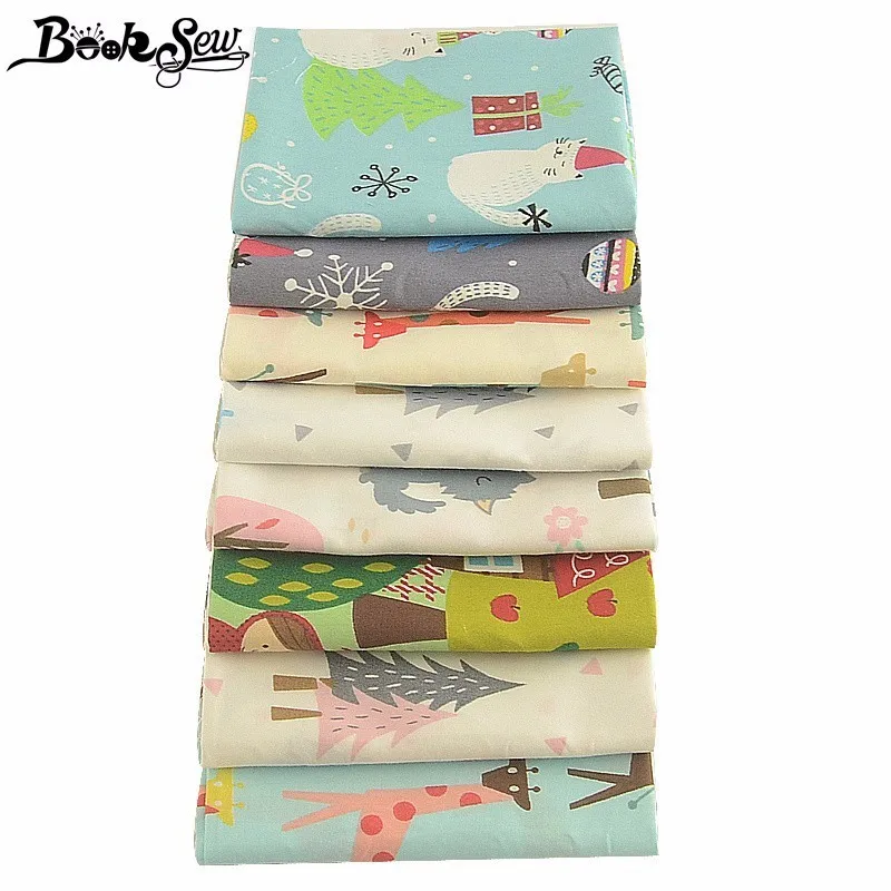 Стеганая Ткань Booksew 100% хлопок Twill 8 шт./лот 40x50 см ткань для скрапбукинга материал