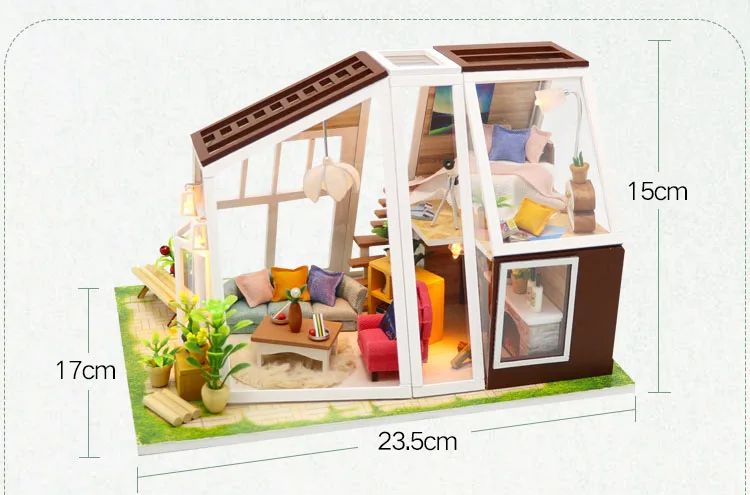 Новинка кукольный домик DollhouseToys для детей миниатюрный сделай сам С Пылезащитным