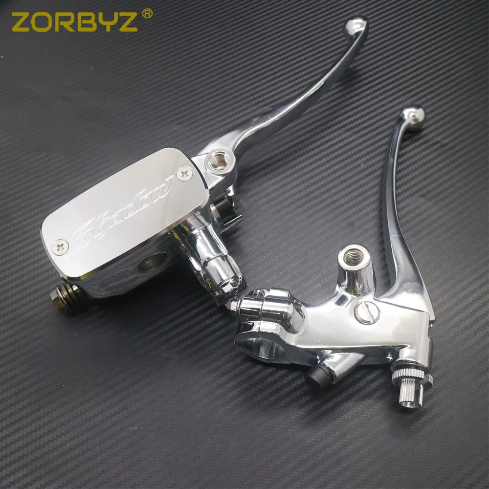 ZORBYZ 22mm Motorcycle Chrome Handlebar Control Reservoir 14mm Bore Brake Clutch Levers Fit for Harley Honda Victory | Автомобили и