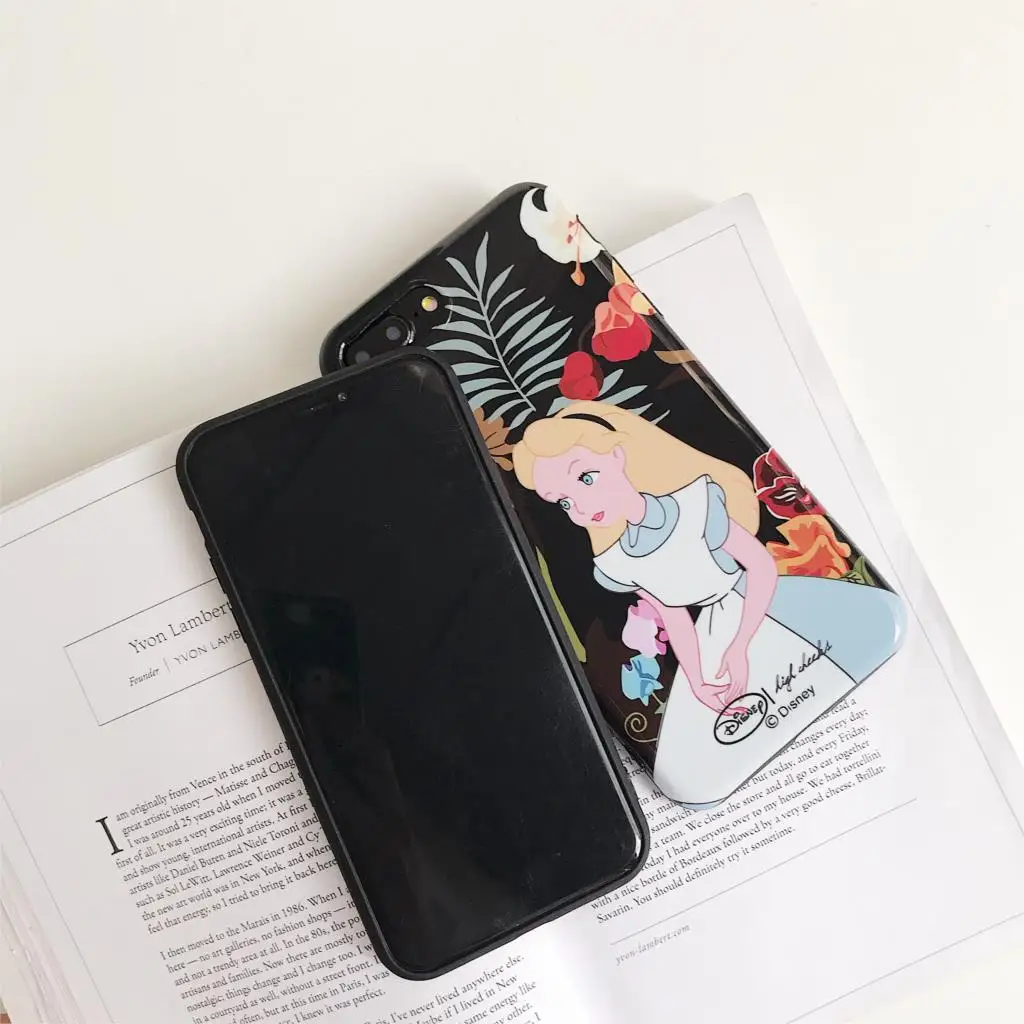 Модный милый аниме мультфильм Disneys принцесса Алиса решетки цветок чехол для iPhone 6