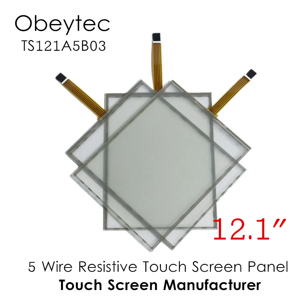

Obeytec 12.1inch Standard 5 Wires Resistive Touch Screen,5V USB Controller, 4:3, active size 245.3*186, TS121A5B03
