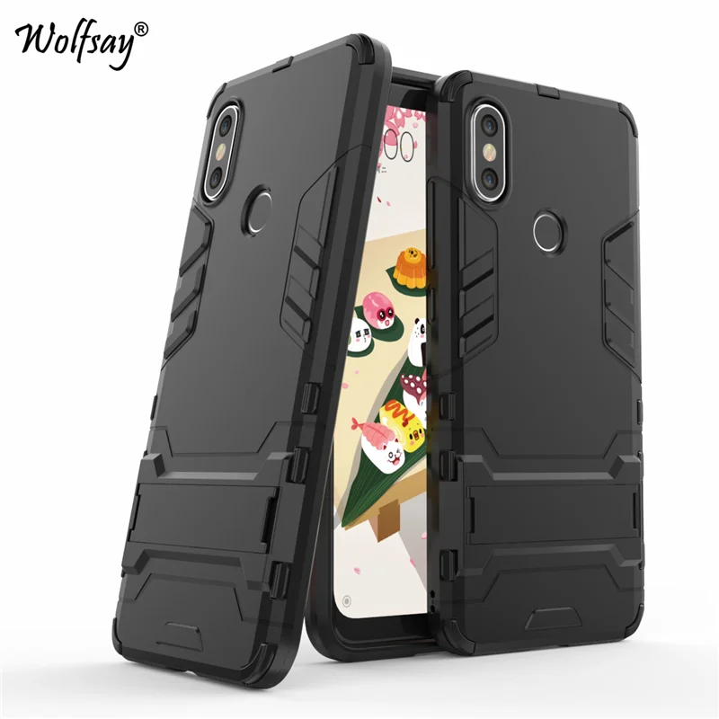 Чехол для xiaomi mi A2 ударопрочный резиновый жесткий чехол телефона из ПК защитный