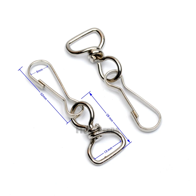 30 шт./лот 13 мм Металлические железные поворотные застежки два крючка кольца