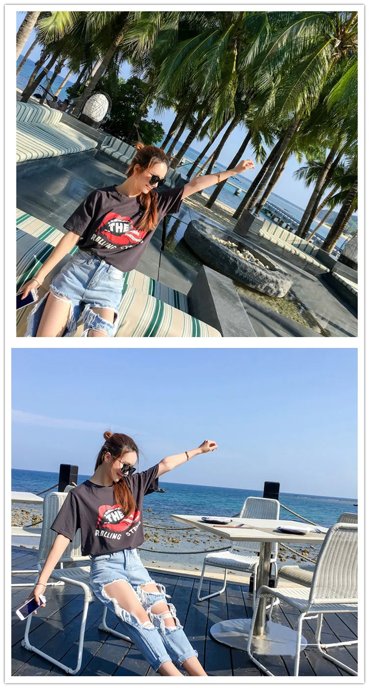 WITHZZ Новое поступление 5XL Рваные джинсы Для женщин свободные тонкие Gloria jeans Для женщин брюки Бриджи комбинезоны Винтаж женские рваные брюки