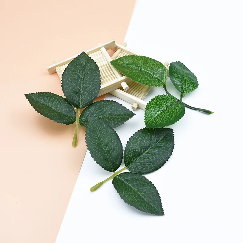 

10pcs Artificial flowers for christmas decor home wedding fake plants scrapbook wreaths silk leaf Bride holding flowers material