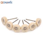 Вращающаяся щетка GOXAWEE для полировки, фетровое колесо белого и желтого цвета для dremel, аксессуары, абразивные диски 22 мм, 10 шт.