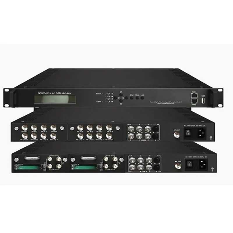 Transmodulator 8 тюнер ASI 256 IP Вход до QAM модулятор DVB C/T)/ISDBT/S/S2/S2X/ATSC dvb c out NDS3343D|ТВ-приставки