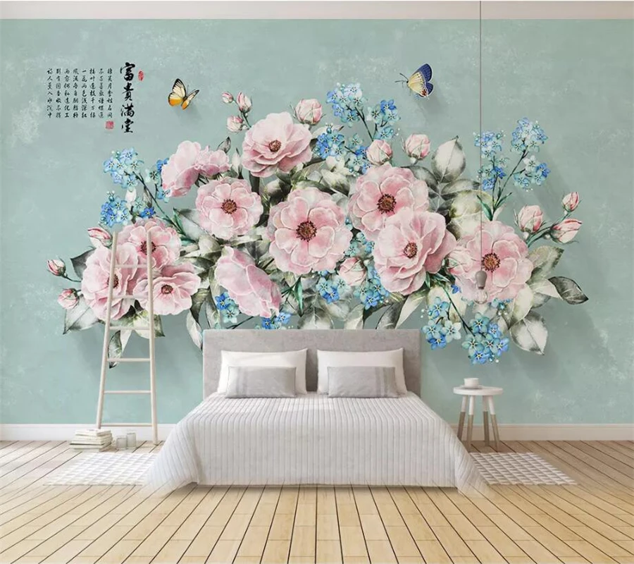 3D обои wellyu большие на заказ HD с ручной росписью богатый дом цветочный фон