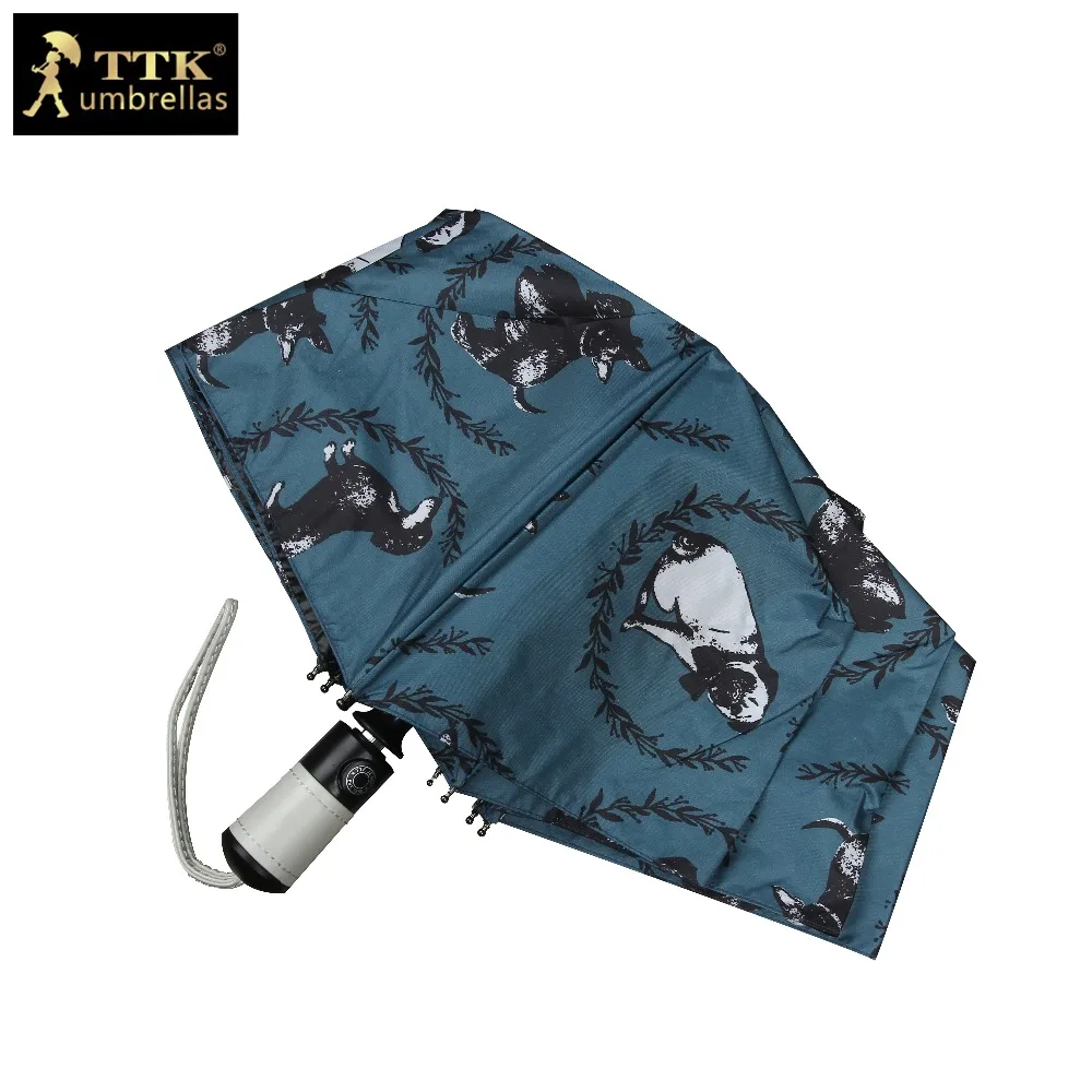 Зонт Автоматический складной Женский автоматический зонт от солнца с милой