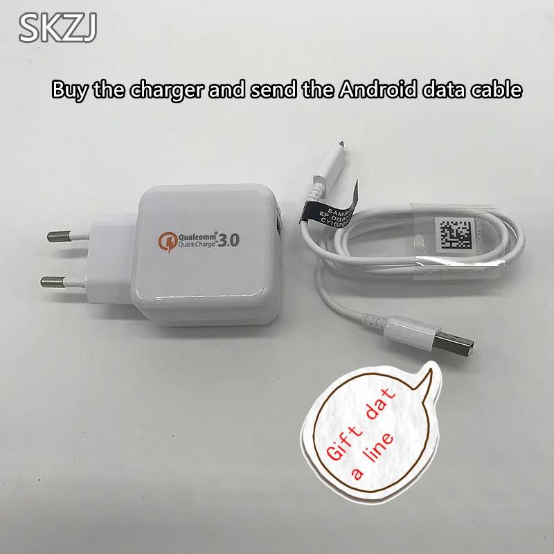 SKZJ 18 Вт Quick Charge 3 0 быстрый мобильный телефон Зарядное устройство ЕС США Подключите