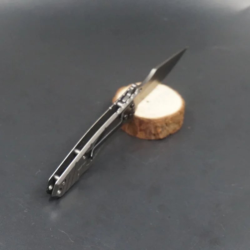 Маленький складной карманный нож тактический охотничий для выживания открытый