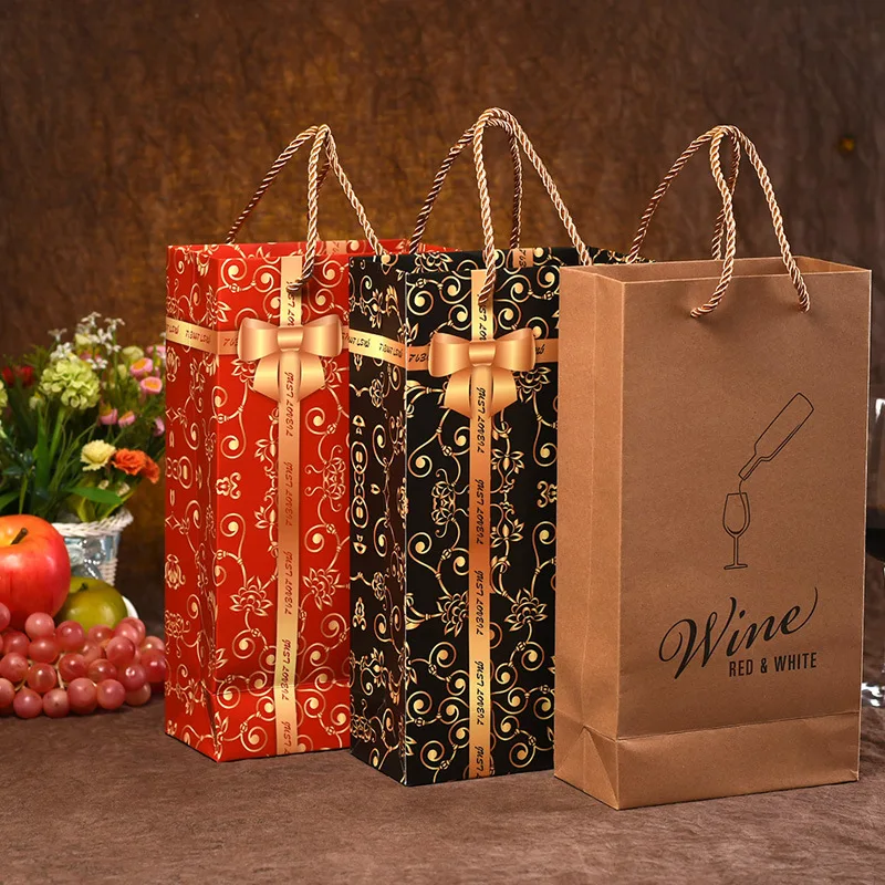 Праздничные принадлежности лук общий размер красные упаковочные мешки для вина
