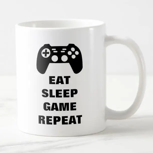 Забавный игровой контроллер Geek Eat Sleep Game игровая кофейная кружка чайная чашка для