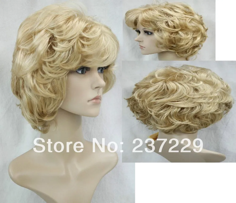 Оптовая цена быстрая ДОСТАВКА ^ Косплей русый mix короткие вьющиеся косплей полный