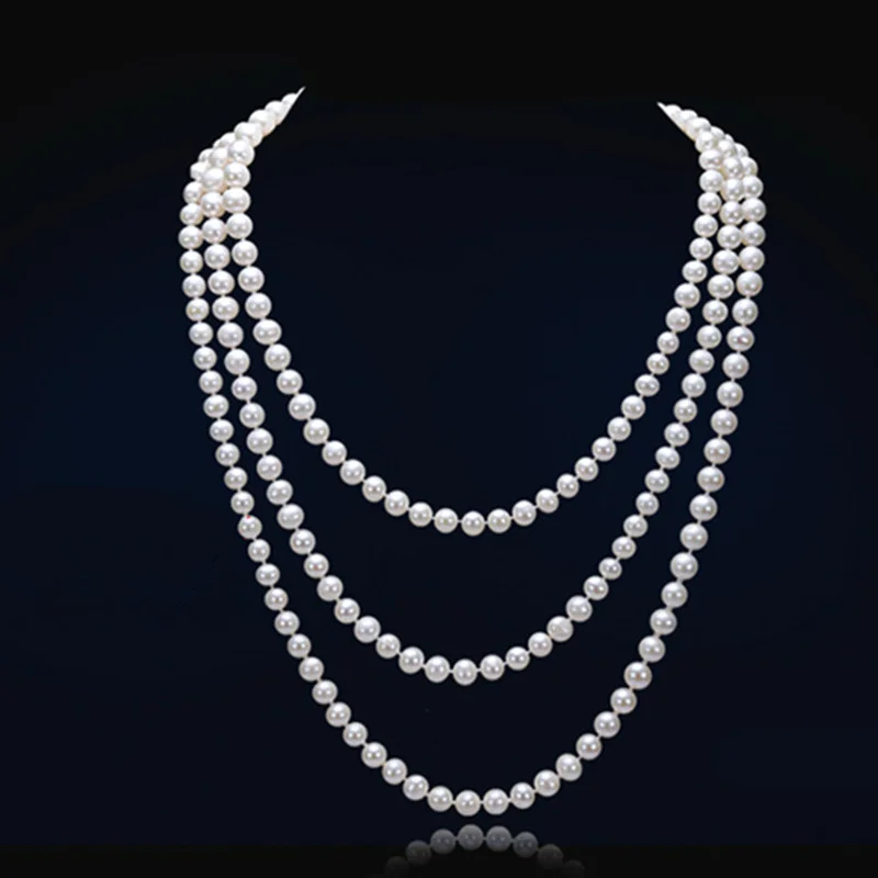 Высокое качество 8 9 мм идеальная круглая подвеска из натурального белого жемчуга