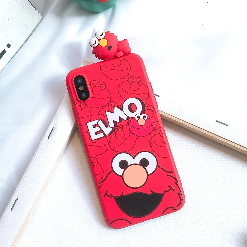 Силиконовый чехол для iphone 8 7 6 6S Plus X XS XR ELMO|Бамперы| |