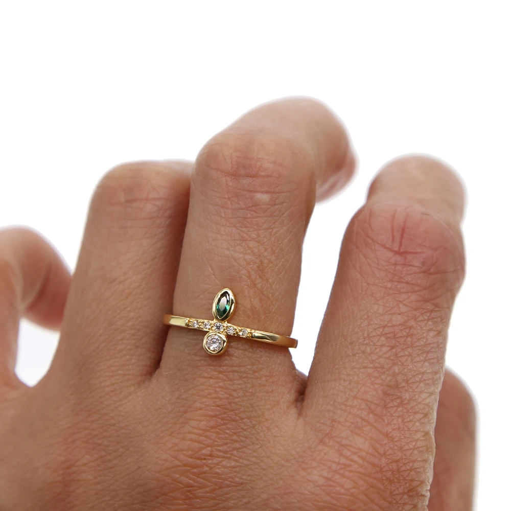 Прямая продажа с фабрики крошечное нежное Золотое кольцо для женщин циркониевое