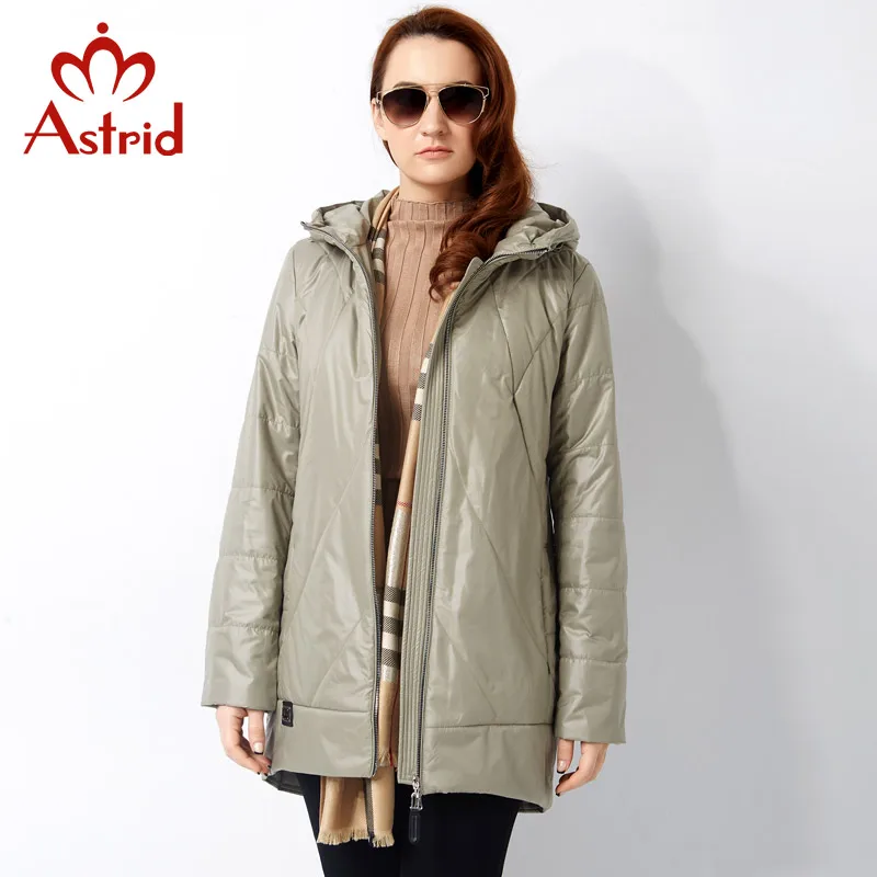 Астрид 2017 Женщинская Зимняя куртка большого размера вскользь женщин способа Parka