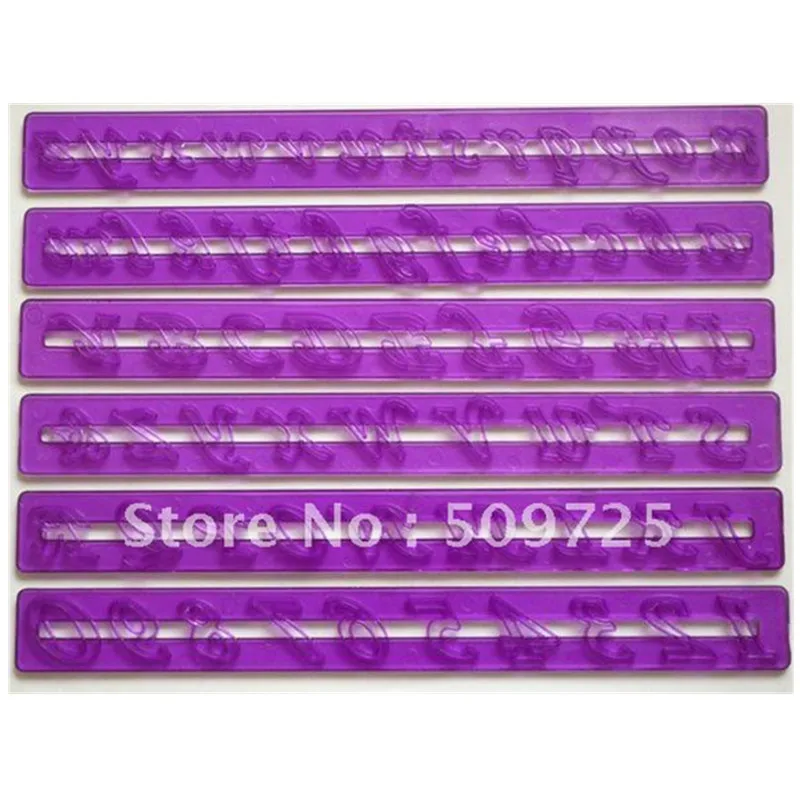 6 шт./компл. алфавиты и числа Форма торт Тиснение Резак Отделка трафарет верхний