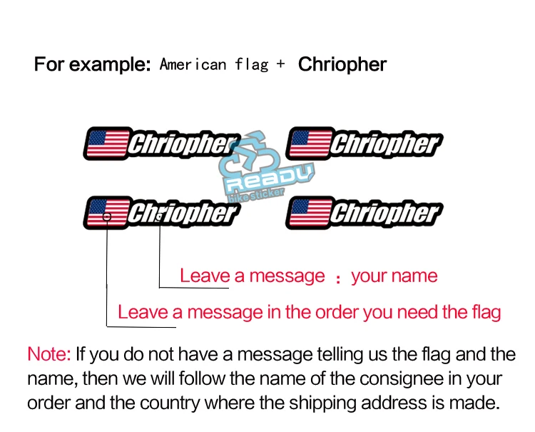 6 фото персональное имя и наклейки в форме флага дорожные велосипеды горный