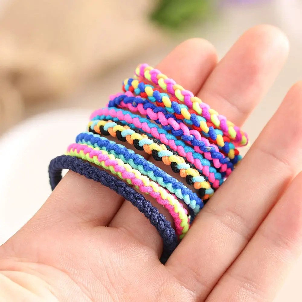 20 шт. Новая мода для женщин и девочек красочные плетеные эластичные резинки для волос резинки ободок для вечеринки веревка конский хвост держатель для волос