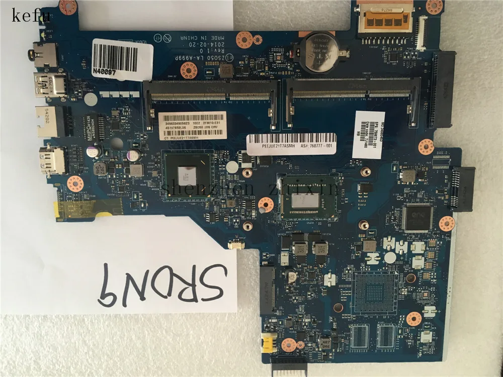 KEFU для HP 15 R материнская плата ноутбука DDR3 759873 001 ZSO50 LA A999P с I3 3217U ЦП|testing laptop