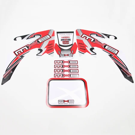 Красный MXB Байк CRF50 BAJA Автоспорт пластмассы наклейки - Цвет: RED