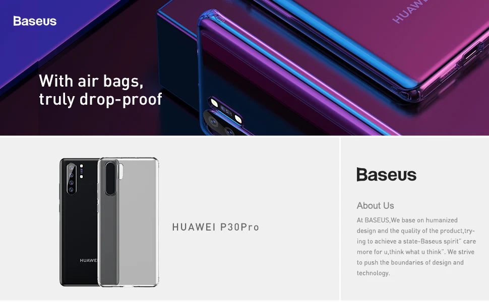 Baseus, прозрачный чехол для телефона huawei P30 Pro, Fundas, Мягкий ТПУ силиконовый чехол, защитная задняя крышка для huawei p30 p30pro Coque