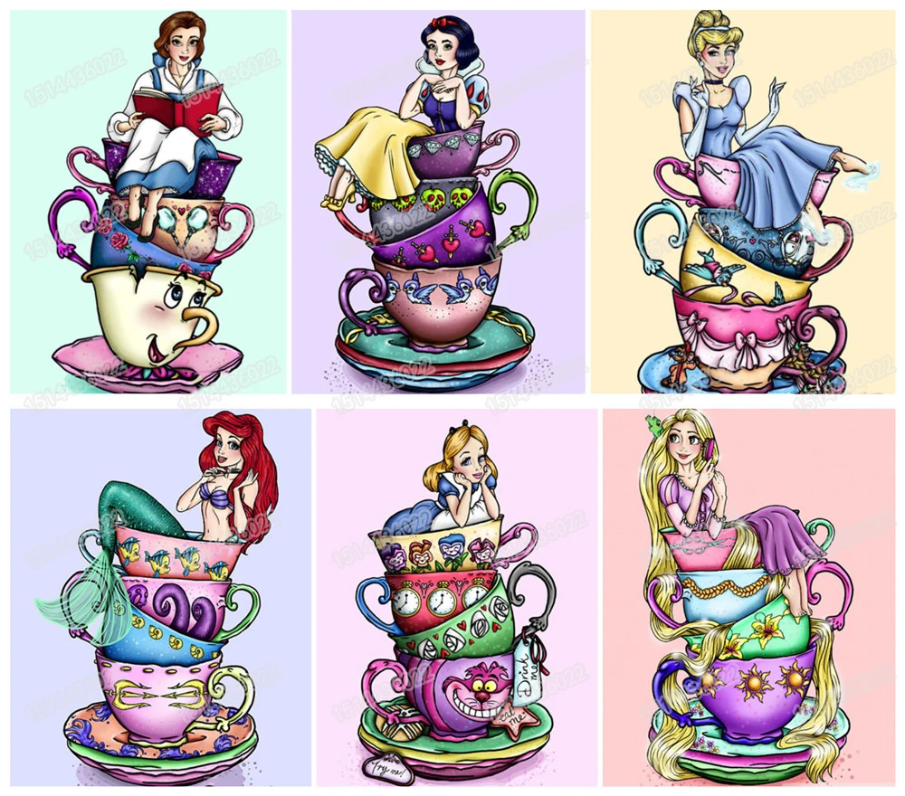 Алмазная 5D Вышивка сделай сам круглые картины с мультяшным дизайном вышивка