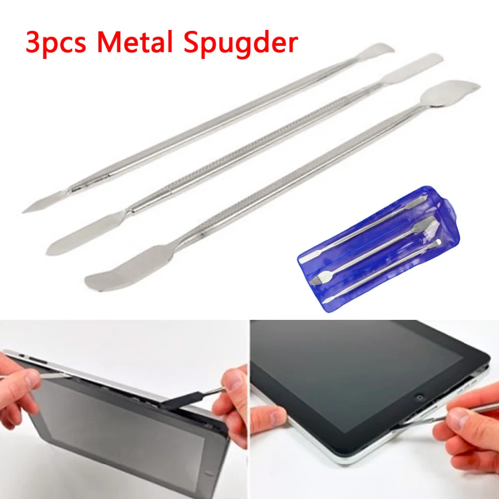 

3 pcs Metal Spudger Scraper Professional Mobile Phone Tablet PC Metal Disassembly Rods Repairing Tools Set Hand Tool Set