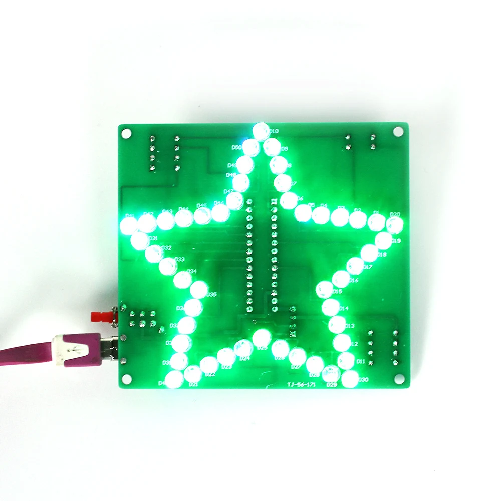 DIY светильник модуль красочный сверкающий пятиконечная звезда водный