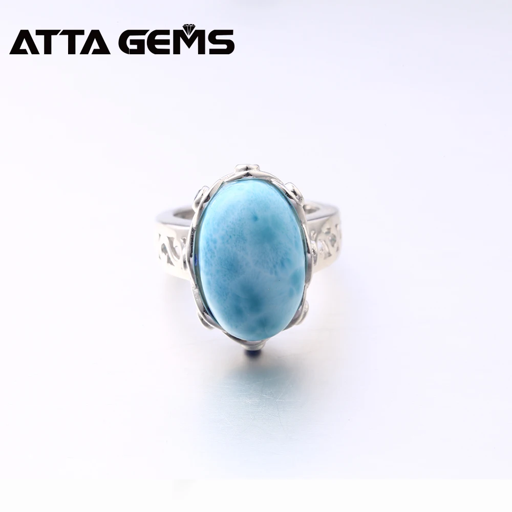 Кольца из натурального серебра Larimar, 15 карат, натуральные кольца из чистого серебра Larimar, кольца унисекс для мужчин и женщин, специальные Редкие подарки