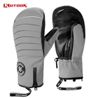 Перчатки для сноуборда с флисовой подкладкой kutake, теплые водонепроницаемые ветрозащитные лыжные перчатки, зимние перчатки для снегохода, козьей шкуры, теплые перчатки
