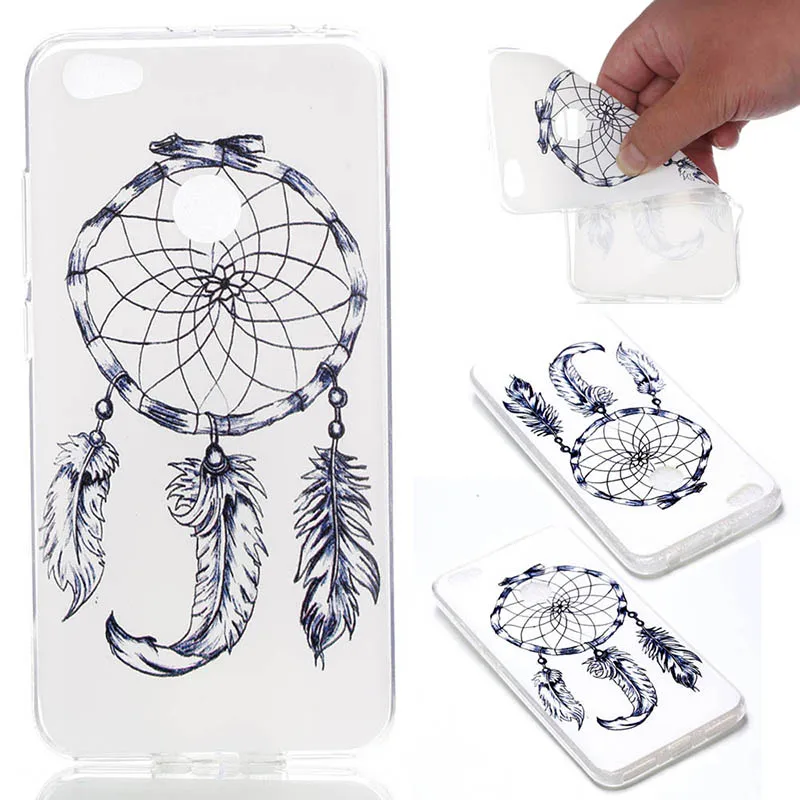 Cute Cat Fashion Flora For Xiaomi Redmi 4 Cases Transparent Silicon TPU Phone Note 5A |