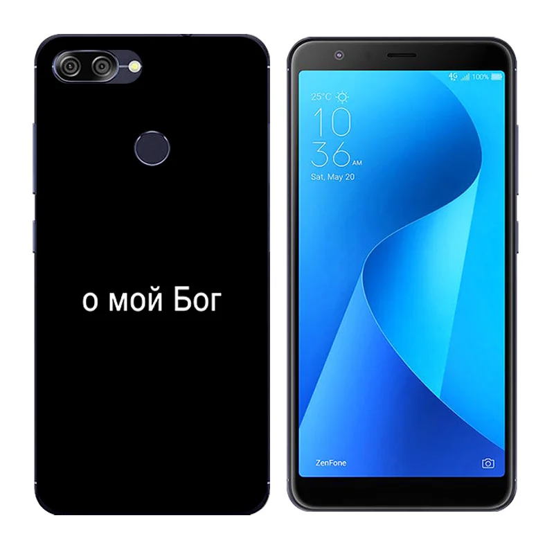 For ASUS Zenfone Max Plus M1 Case TPU Russian Language Printing ZB570TL X018D X018DC Silicone Back Cover |