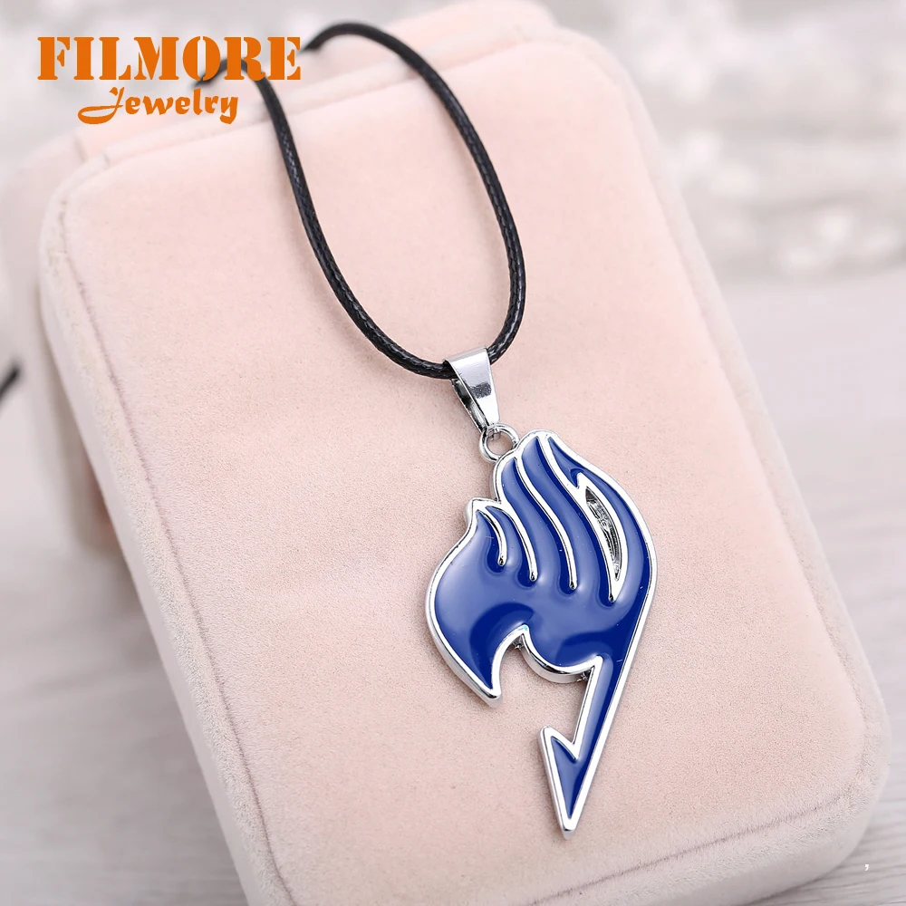 Волшебный хвост знак гильдии Ожерелья Подвески 4 цвета Сплав Кулон игра Аниме