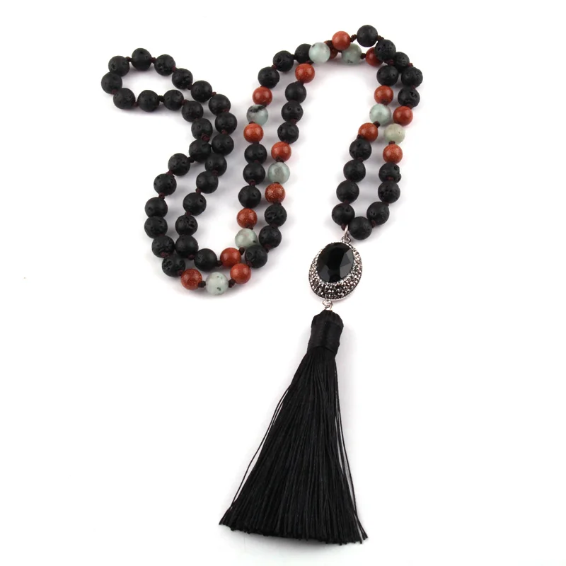 Модные богемные этнические ювелирные изделия Натуральные полудрагоценные Лавы